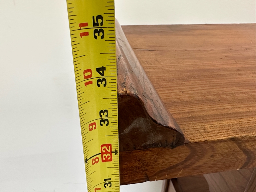 Unusual Chinese / Korean Altar Table Etagere Cabinet With Writing On Inside Of Doors 46.5W X 13D X 34H [Photo 24]