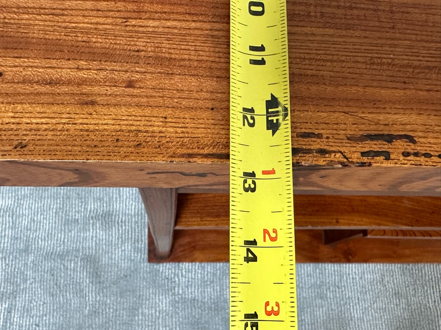 Unusual Chinese / Korean Altar Table Etagere Cabinet With Writing On Inside Of Doors 46.5W X 13D X 34H [Photo 23]