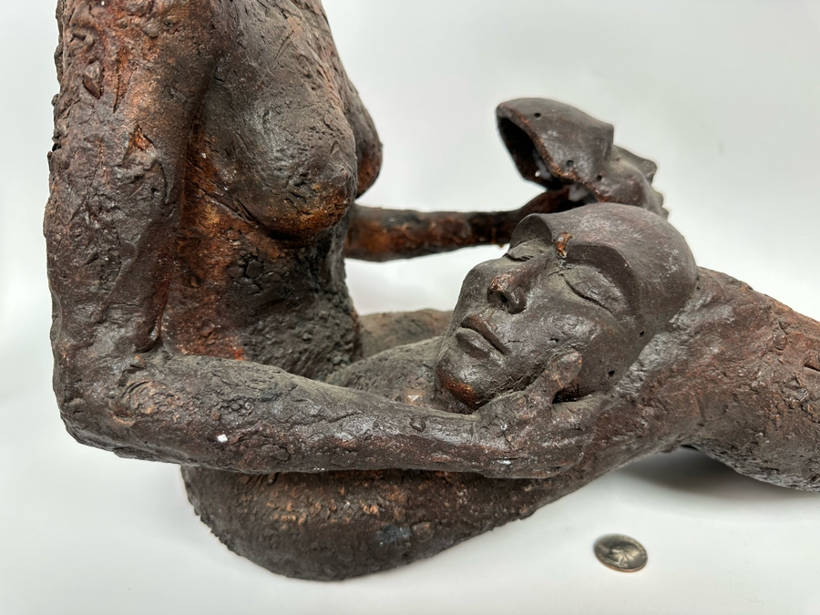 Large Pottery Sculpture Unattributed - See Photos For Several Repairs 23W X 11D X 16H [Photo 8]