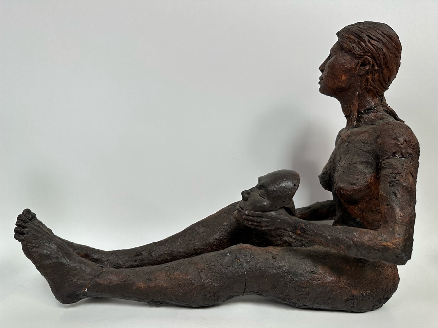 Large Pottery Sculpture Unattributed - See Photos For Several Repairs 23W X 11D X 16H [Photo 14]