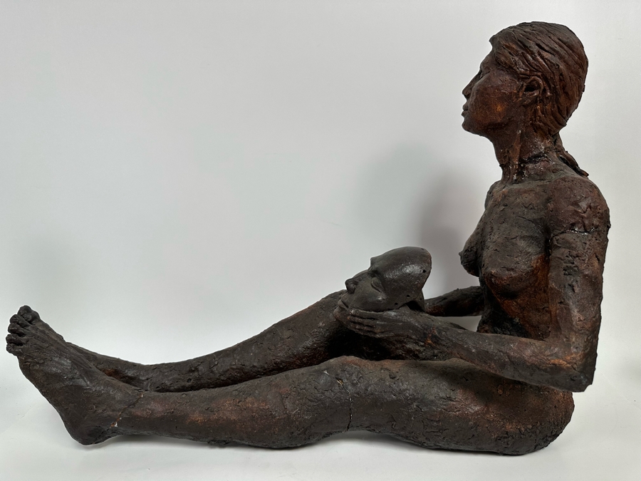 Large Pottery Sculpture Unattributed - See Photos For Several Repairs 23W X 11D X 16H [Photo 15]