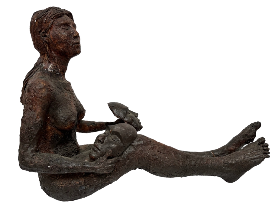 Large Pottery Sculpture Unattributed - See Photos For Several Repairs 23W X 11D X 16H [Photo 1]