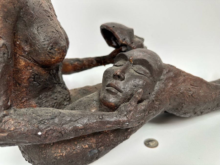 Large Pottery Sculpture Unattributed - See Photos For Several Repairs 23W X 11D X 16H [Photo 4]