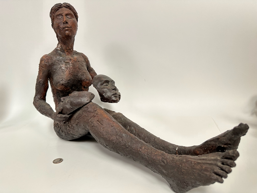 Large Pottery Sculpture Unattributed - See Photos For Several Repairs 23W X 11D X 16H [Photo 10]