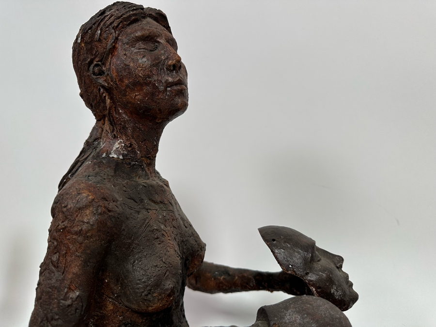 Large Pottery Sculpture Unattributed - See Photos For Several Repairs 23W X 11D X 16H [Photo 5]