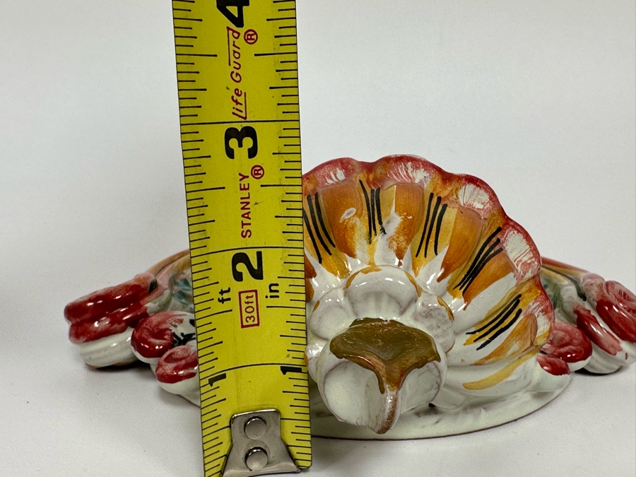 Small Hand Painted Ceramic Italian Wall Plaque Holy Water Font Acquasantiera [Photo 9]