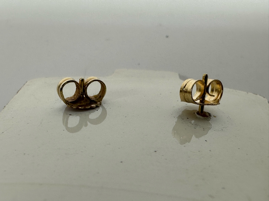 14K Gold Lavender Jadeite Earrings 1 1/4” 4.9g [Photo 7]