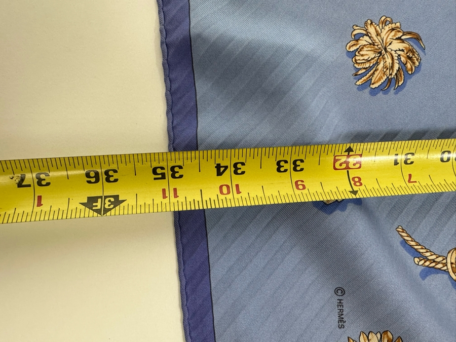 Hermes Paris Silk Scarf Clips By Rybal 35 X 33.5 [Photo 13]