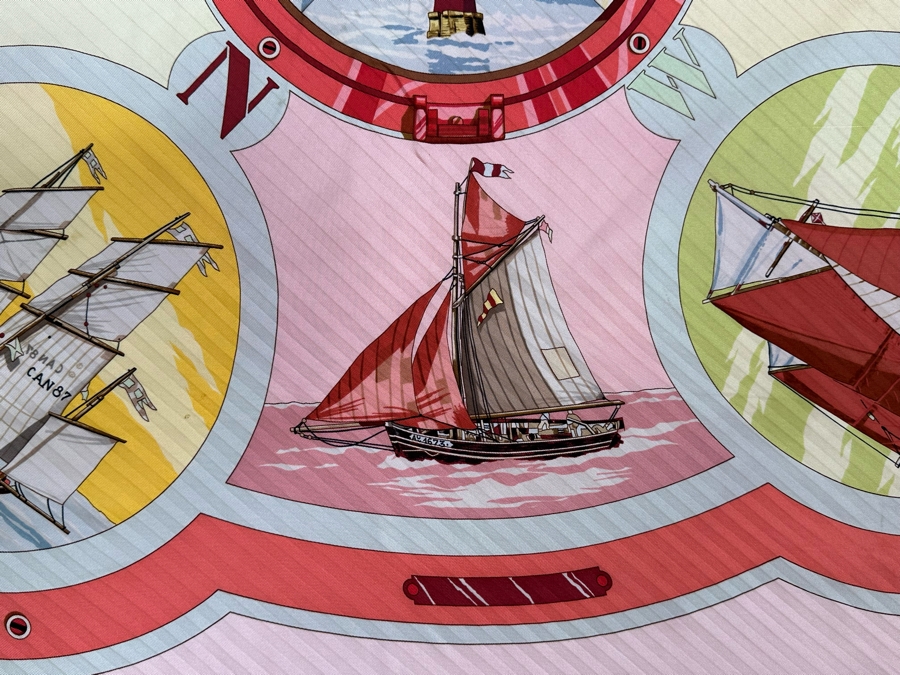 Hermes Paris Silk Scarf Escales Belles Amures 35.5 X 34 [Photo 13]