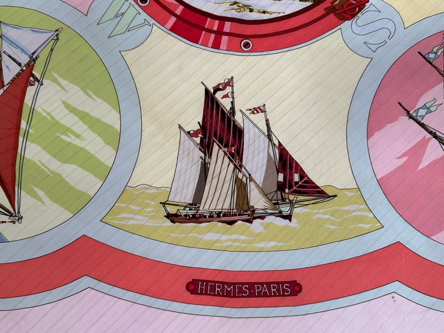 Hermes Paris Silk Scarf Escales Belles Amures 35.5 X 34 [Photo 5]