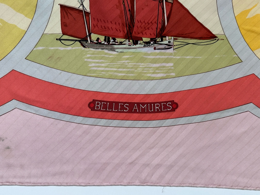 Hermes Paris Silk Scarf Escales Belles Amures 35.5 X 34 [Photo 11]