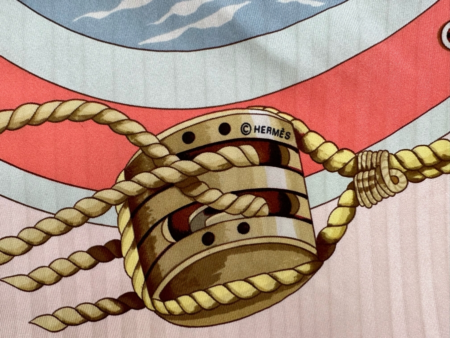 Hermes Paris Silk Scarf Escales Belles Amures 35.5 X 34 [Photo 15]