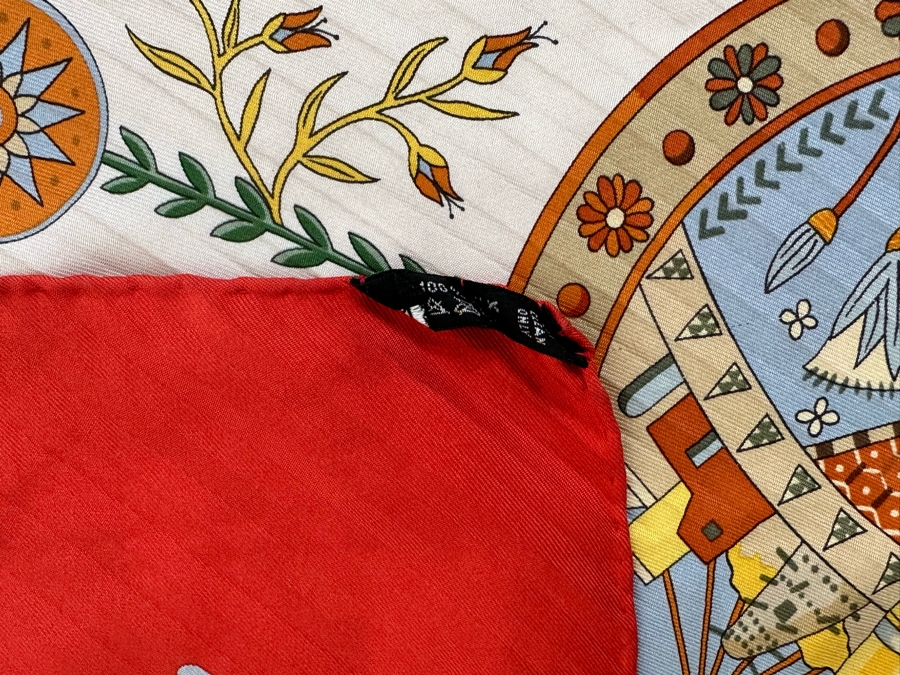 Hermes Paris Silk Scarf Escales Mediterraneennes 35.5 X 33.5 [Photo 15]