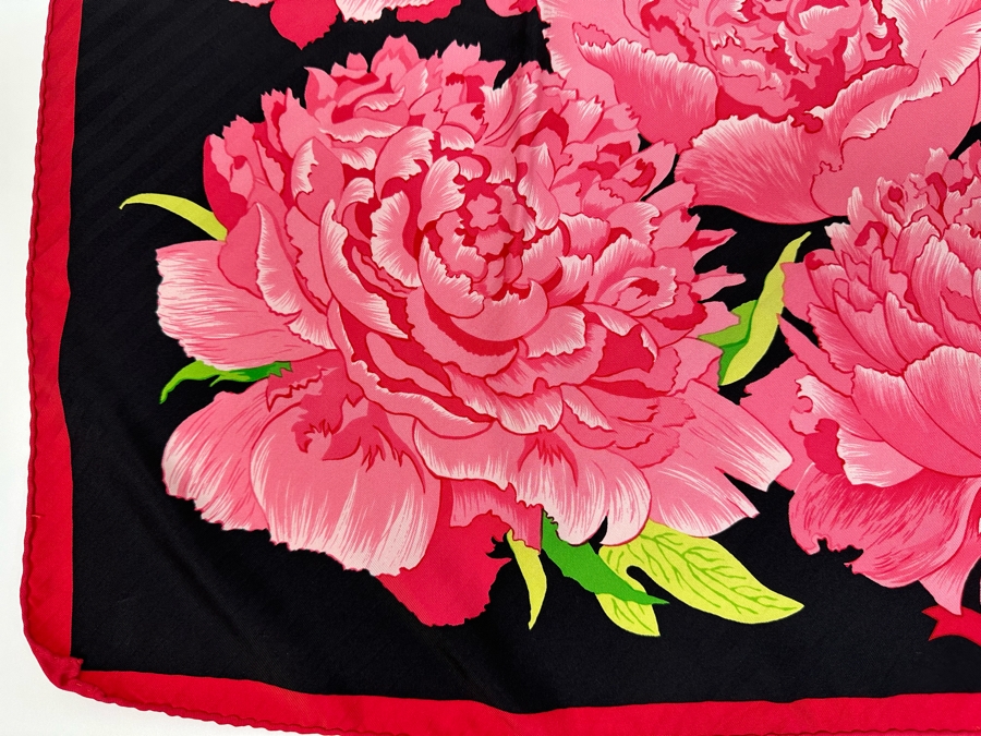 Hermes Paris Silk Scarf Les Pivoines 35.5 X 33.5 [Photo 7]