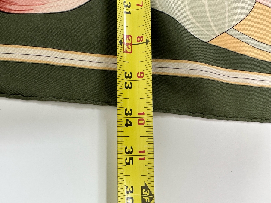 Hermes Paris Silk Scarf Fleurs De Lotus 34 X 35 [Photo 9]