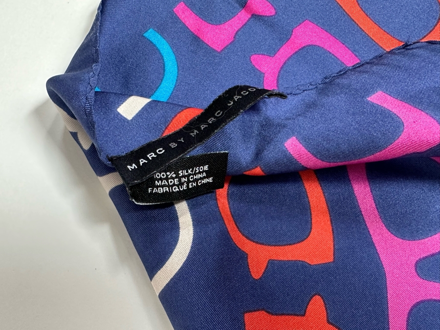 Marc By Marc Jacobs Silk Scarf 34.5 X 35 [Photo 7]