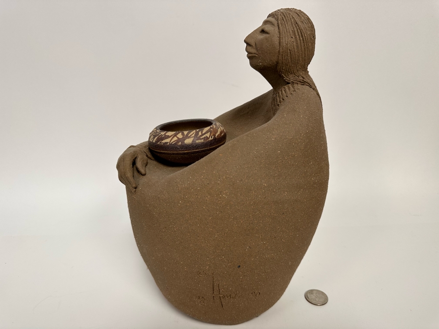 Lynn Hone Signed Laguna Native American Pottery Sculpture 1990 6W X 6.5D X 11H [Photo 7]