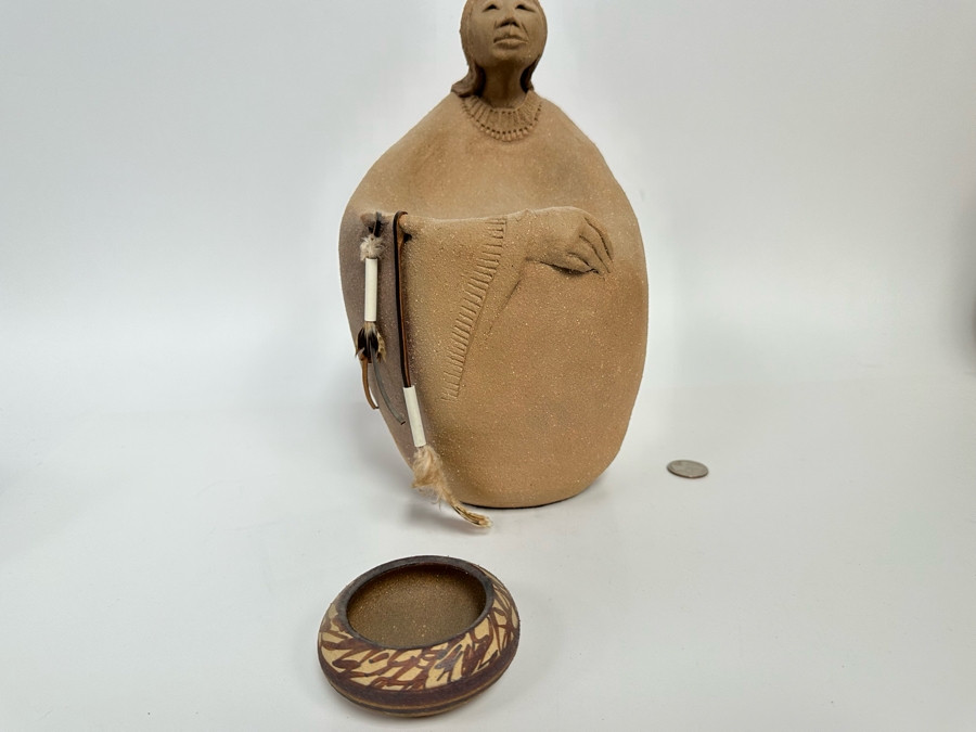Lynn Hone Signed Laguna Native American Pottery Sculpture 1990 6W X 6.5D X 11H [Photo 11]