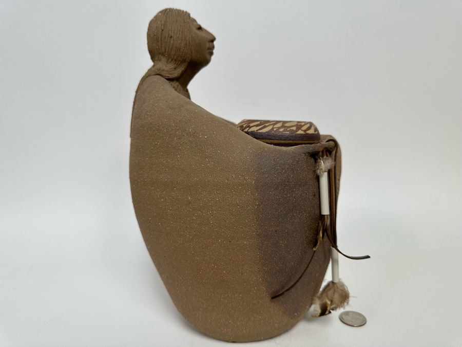 Lynn Hone Signed Laguna Native American Pottery Sculpture 1990 6W X 6.5D X 11H [Photo 9]