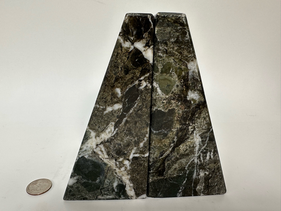 Polished Marble Stone Bookends 6W X 4D X 6 1/4H [Photo 6]