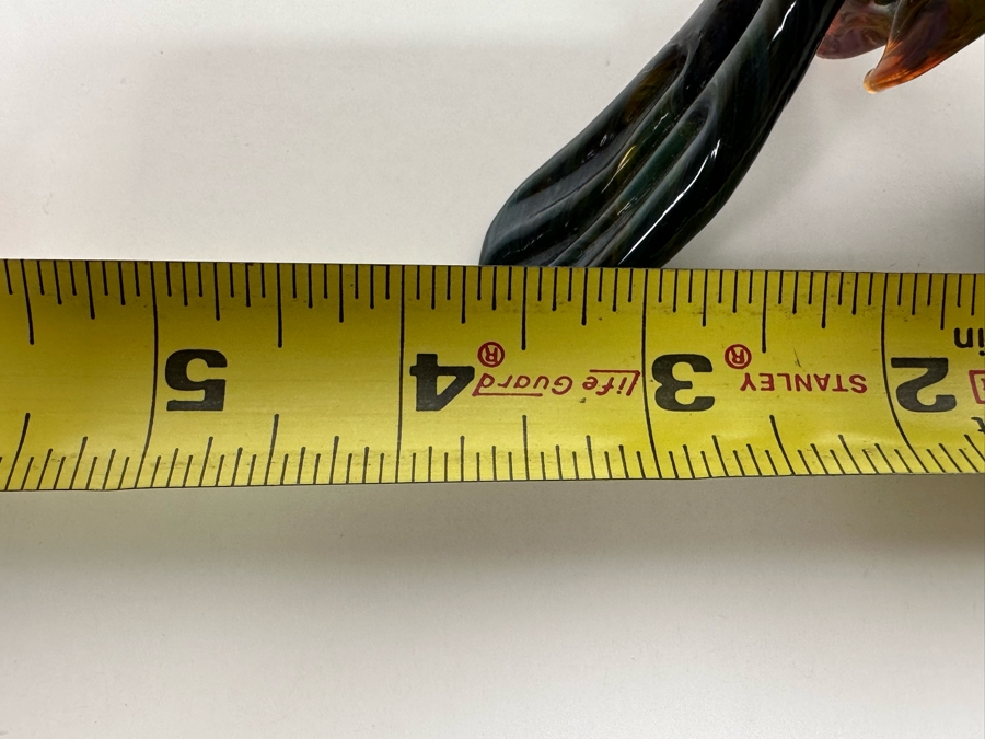 Art Glass Fish Figurine Signed HG Inside Of Turtle 4.5W X 4D X 5H [Photo 10]