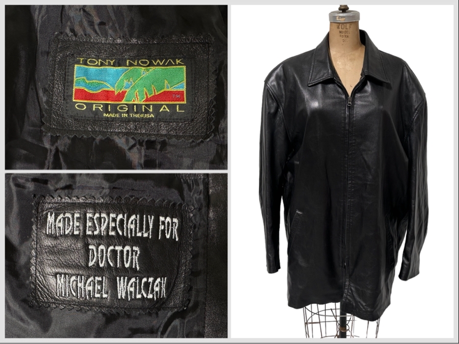 Tony Nowak Original Leather Jacket Size XXL? Made Especially For Doctor Michael Walczak