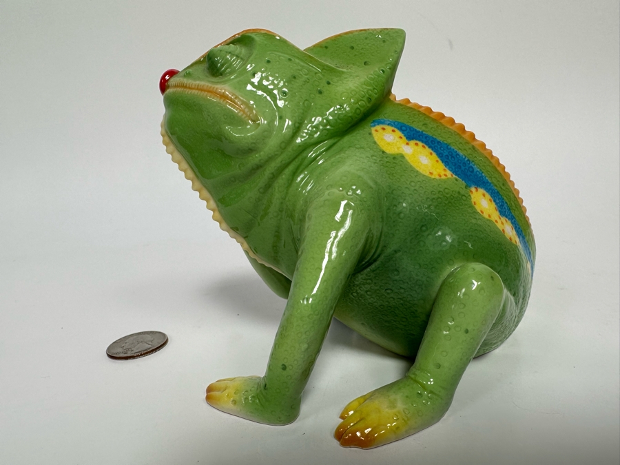 Franz Collection Rain Forest Little Dwellers Chameleon Lizard Figurine Signed 5.5W X 4D X 4.5H Retails $220 [Photo 6]