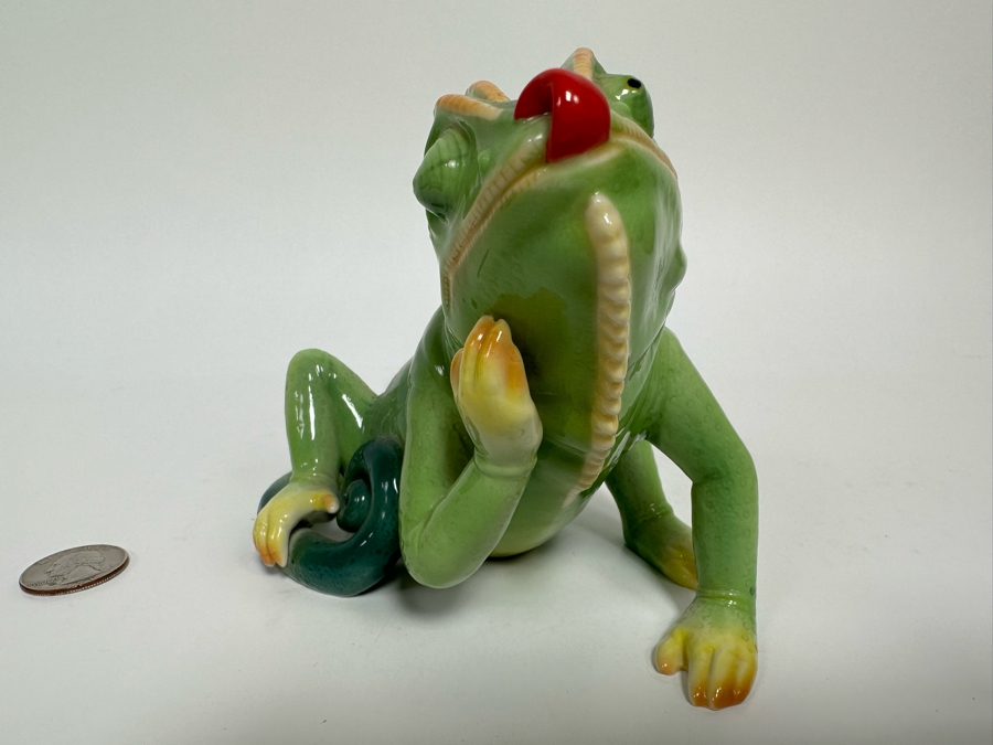 Franz Collection Rain Forest Little Dwellers Chameleon Lizard Figurine Signed 5.5W X 4D X 4.5H Retails $220 [Photo 5]