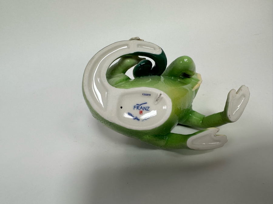 Franz Collection Rain Forest Little Dwellers Chameleon Lizard Figurine Signed 5.5W X 4D X 4.5H Retails $220 [Photo 11]
