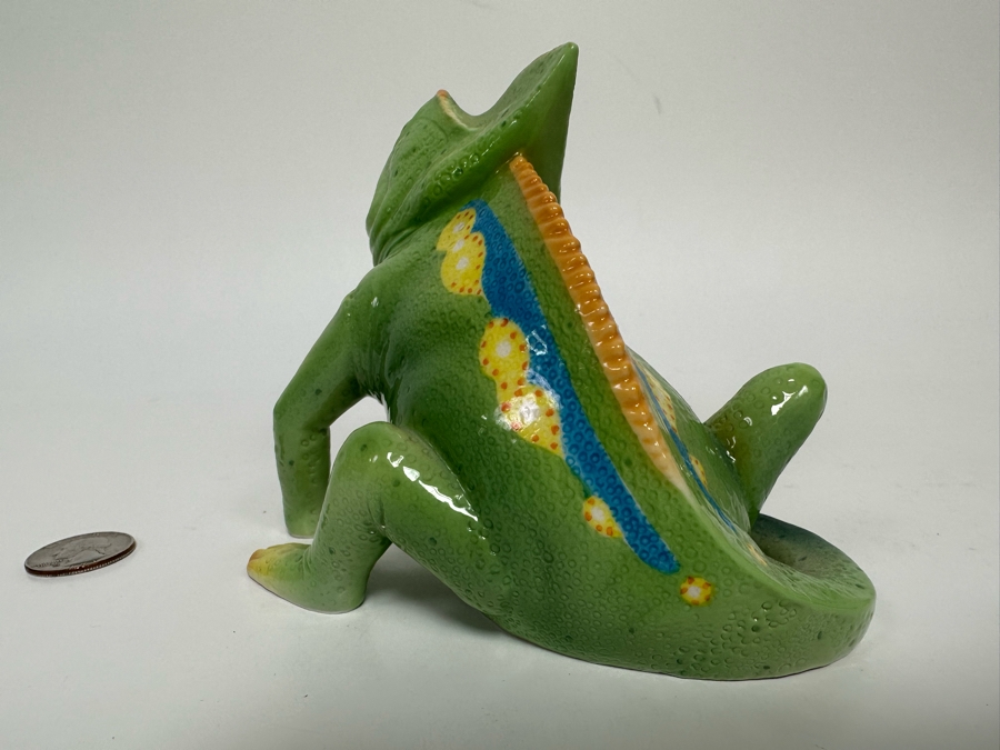 Franz Collection Rain Forest Little Dwellers Chameleon Lizard Figurine Signed 5.5W X 4D X 4.5H Retails $220 [Photo 7]