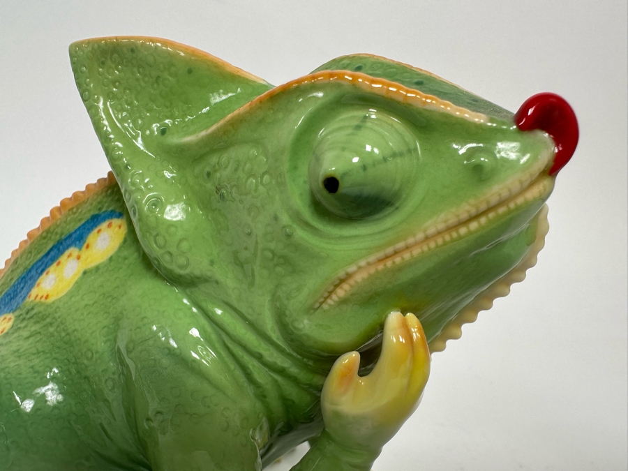 Franz Collection Rain Forest Little Dwellers Chameleon Lizard Figurine Signed 5.5W X 4D X 4.5H Retails $220 [Photo 10]