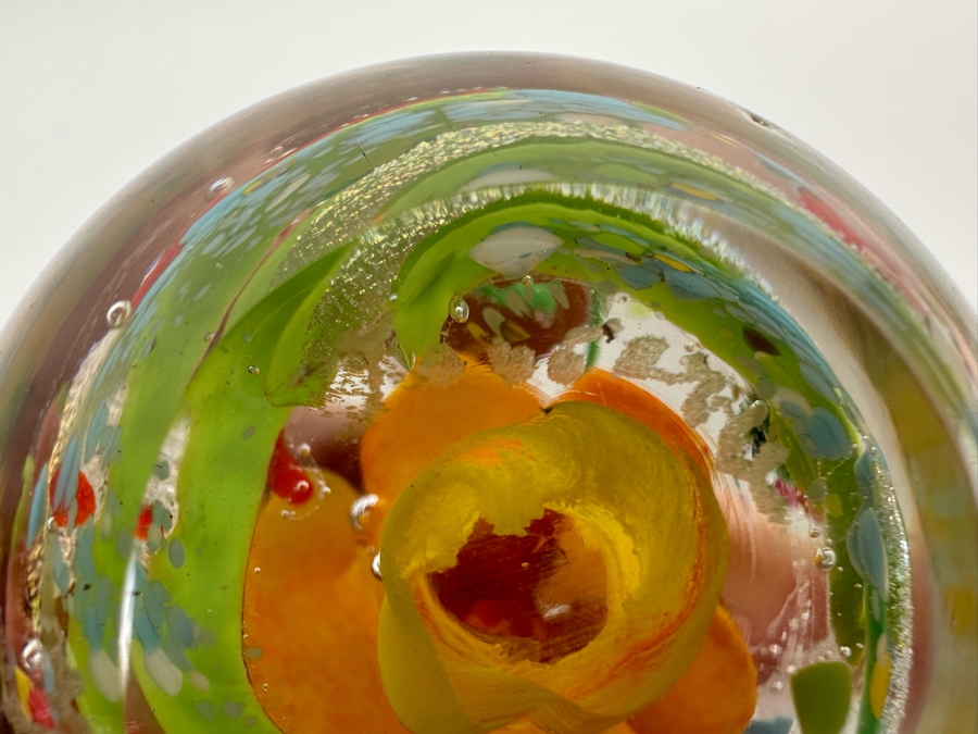 Signed Art Glass Paperweight 3W X 3H [Photo 12]