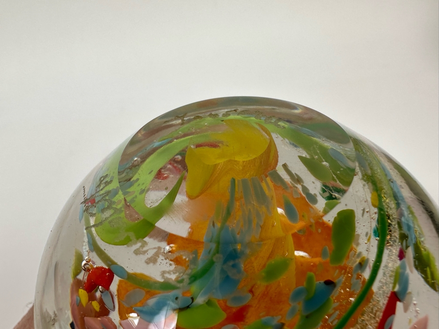 Signed Art Glass Paperweight 3W X 3H [Photo 10]