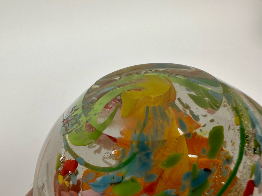 Signed Art Glass Paperweight 3W X 3H [Photo 9]