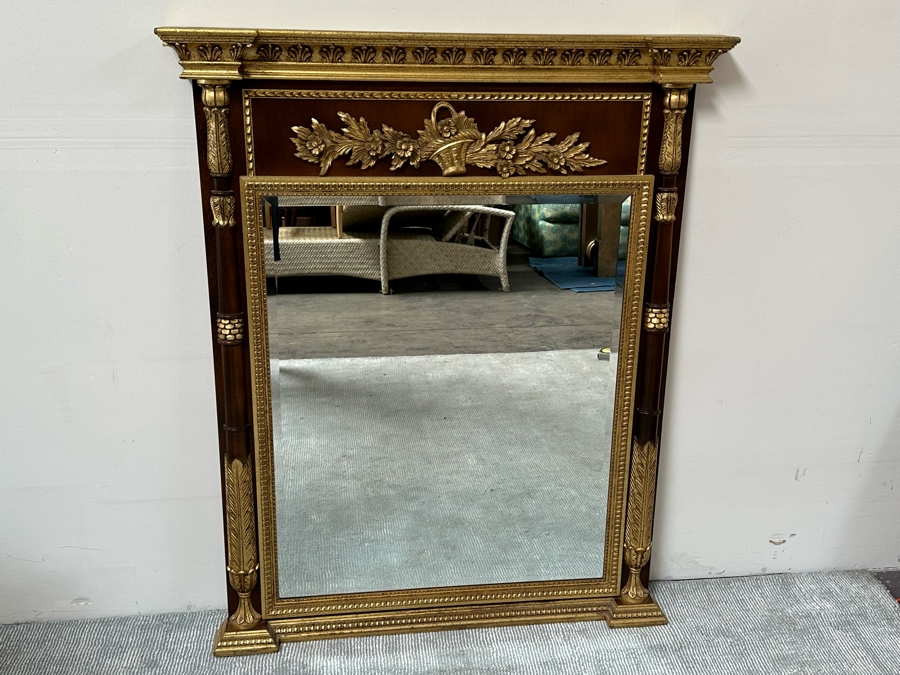 Italian Beveled Glass Wall Mirror By LaBarge 43 X 53 [Photo 2]