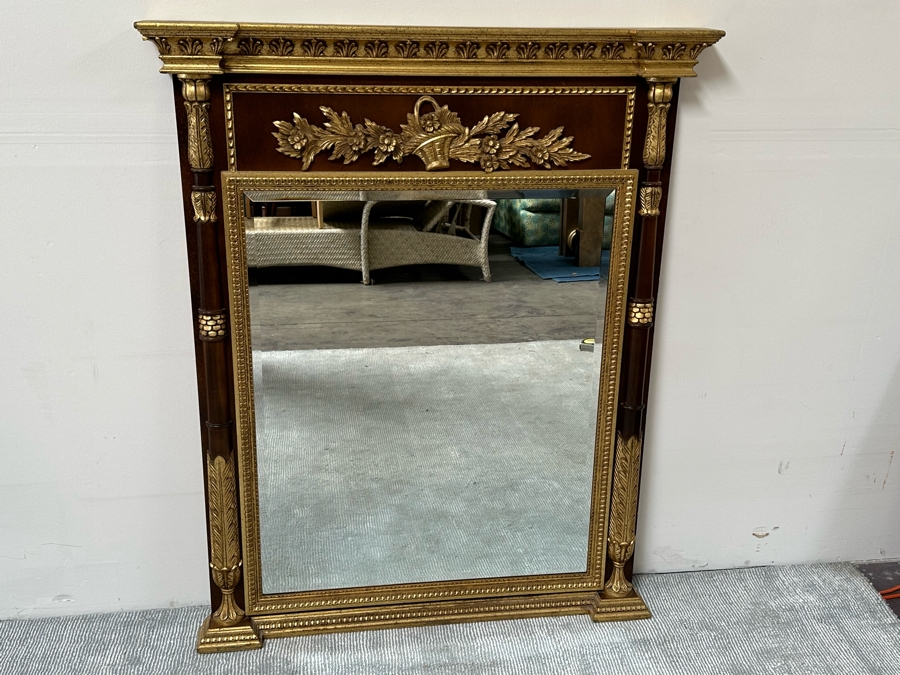 Italian Beveled Glass Wall Mirror By LaBarge 43 X 53 [Photo 3]