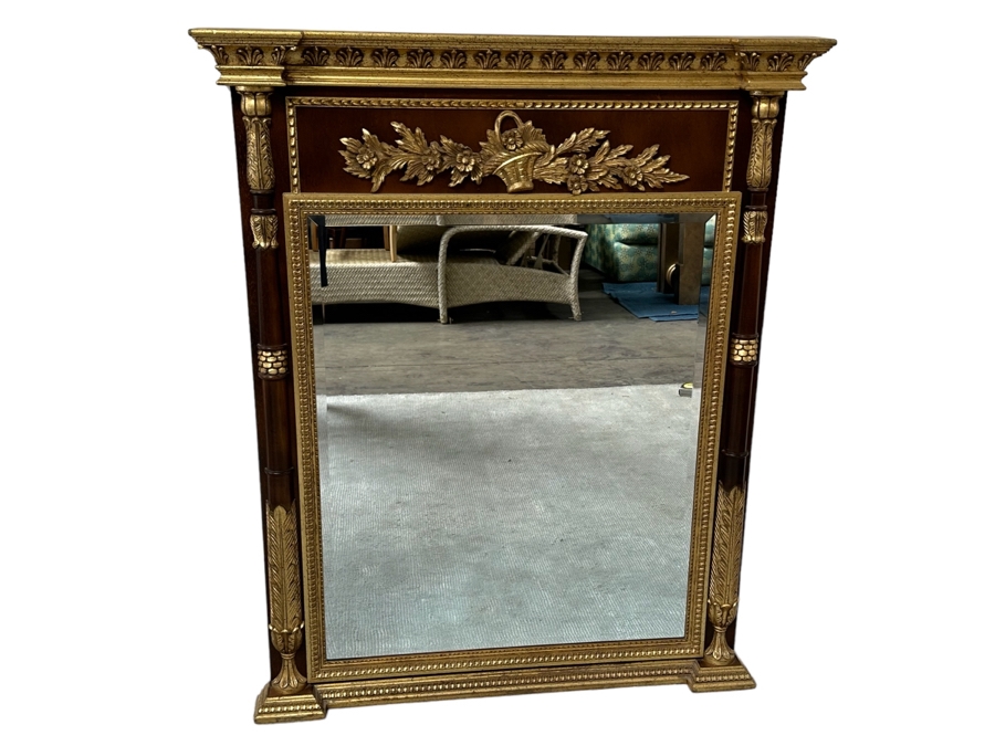 Italian Beveled Glass Wall Mirror By LaBarge 43 X 53