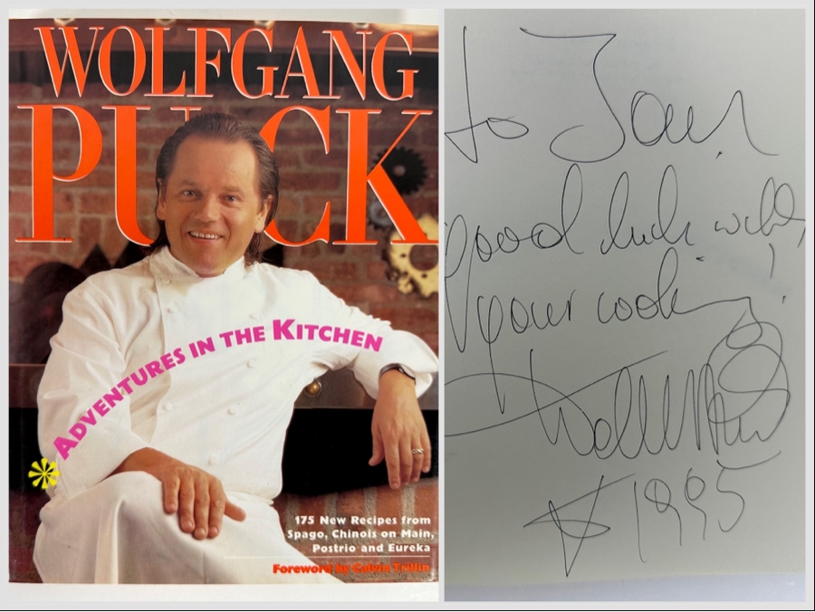 Signed First Edition Cookbook Wolfgang Puck Adventures In The Kitchen Signed By Wolfgang Puck [Photo 1]