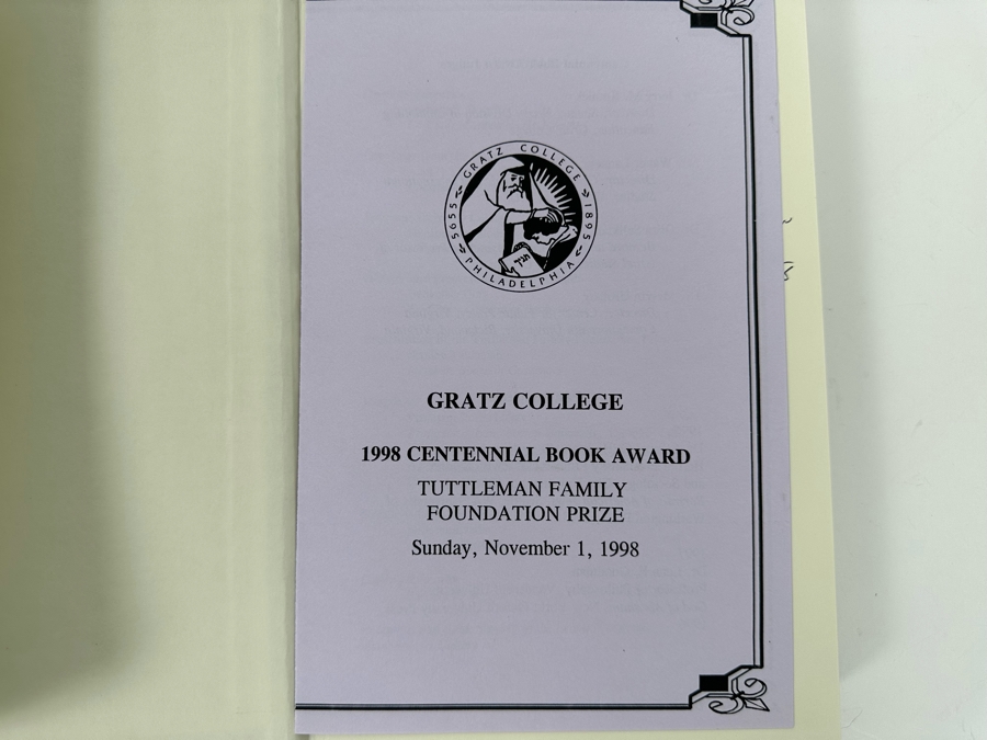 Signed Book Judgment In Jerusalem Chief Justice Simon Agranat And The Zionist Century Signed By Pnina Lahav [Photo 4]