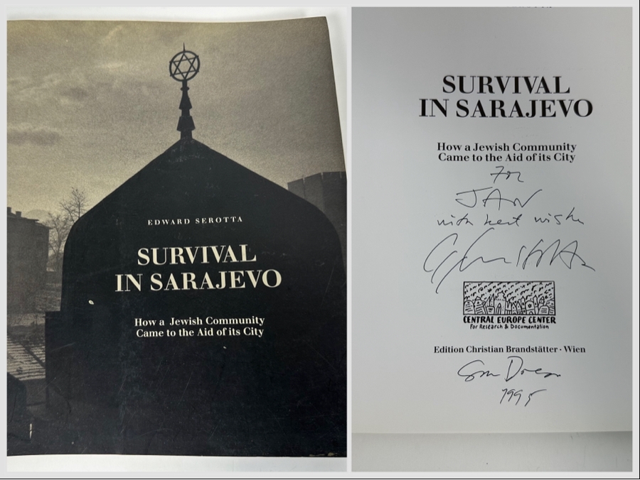 Signed Book Survival In Sarajevo Signed By Edward Serotta