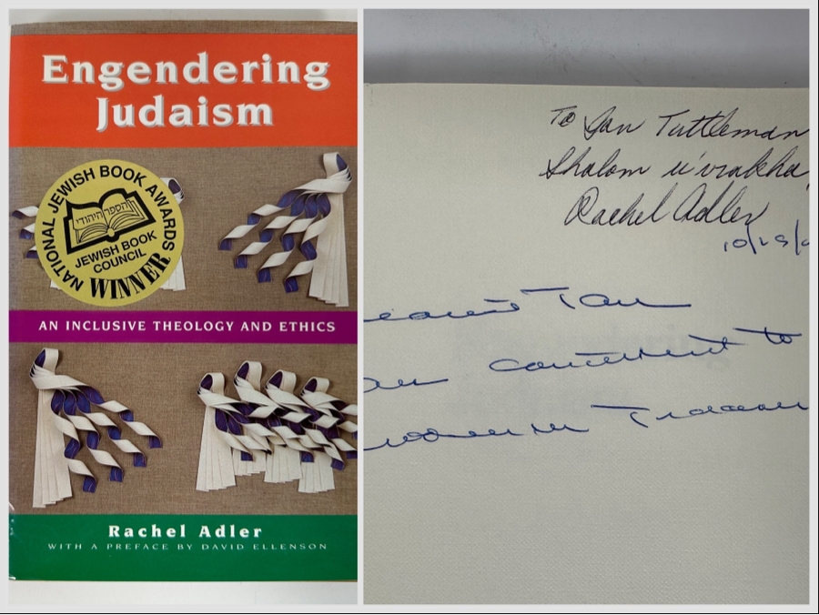 Signed Book Engendering Judaism Signed By Rachel Adler