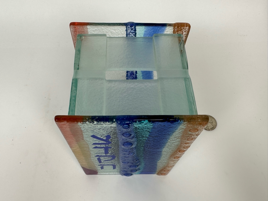 Glass Tzedakah Box 4W X 4D X 6H [Photo 6]