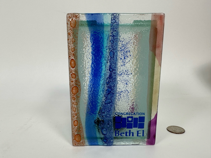 Glass Tzedakah Box 4W X 4D X 6H [Photo 2]