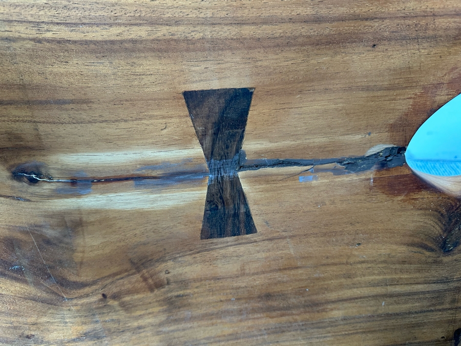 Mid-Century Style Wood Plank Coffee Table With Hairpin Legs 63W X 24D X 16H [Photo 7]