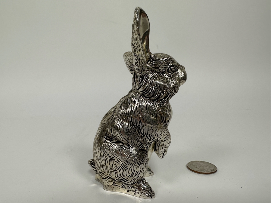 Marcello Giorgio Silver-plate Bunny Figurine 4H [Photo 6]