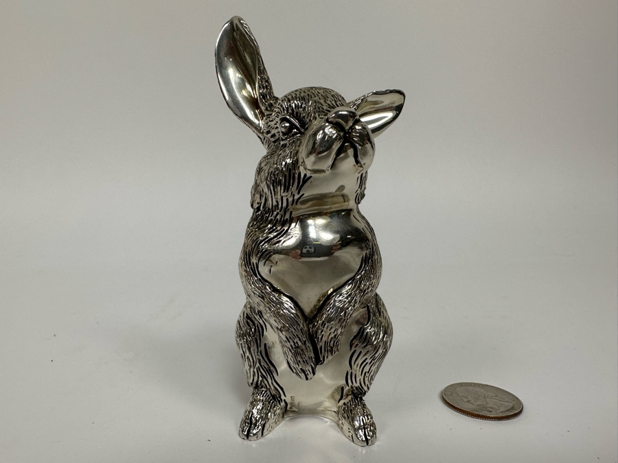 Marcello Giorgio Silver-plate Bunny Figurine 4H [Photo 3]
