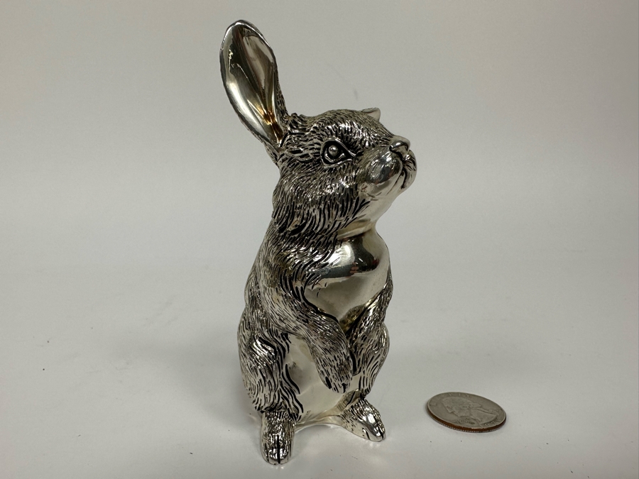 Marcello Giorgio Silver-plate Bunny Figurine 4H [Photo 4]