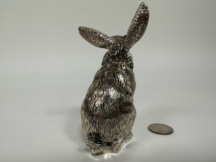 Marcello Giorgio Silver-plate Bunny Figurine 4H [Photo 5]