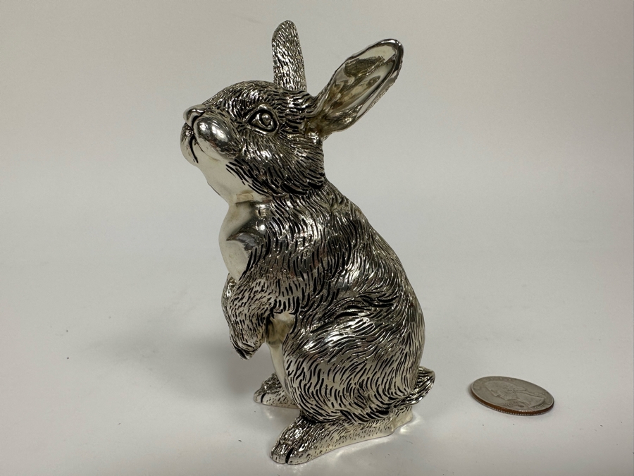 Marcello Giorgio Silver-plate Bunny Figurine 4H [Photo 2]