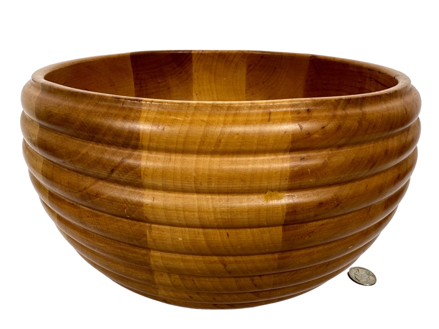 Manzoni Pietro For Vietri Inc 12R X 7H Wood Serving Bowl Handmade In Italy